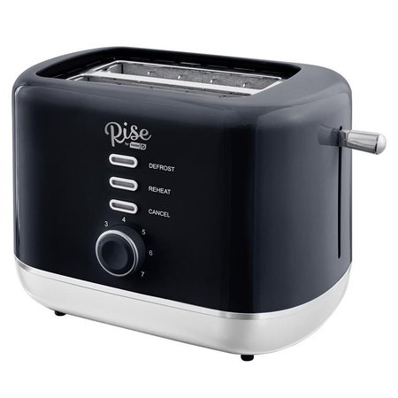 RISE BY DASH Plastic Black 2 slot Toaster 7.4 in. H X 7.2 in. W X 11.1 in. D RTT200GBBK06
